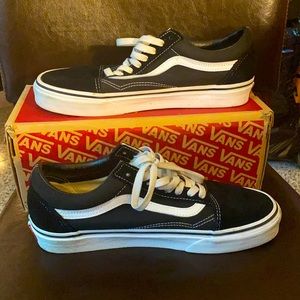 Black and white vans